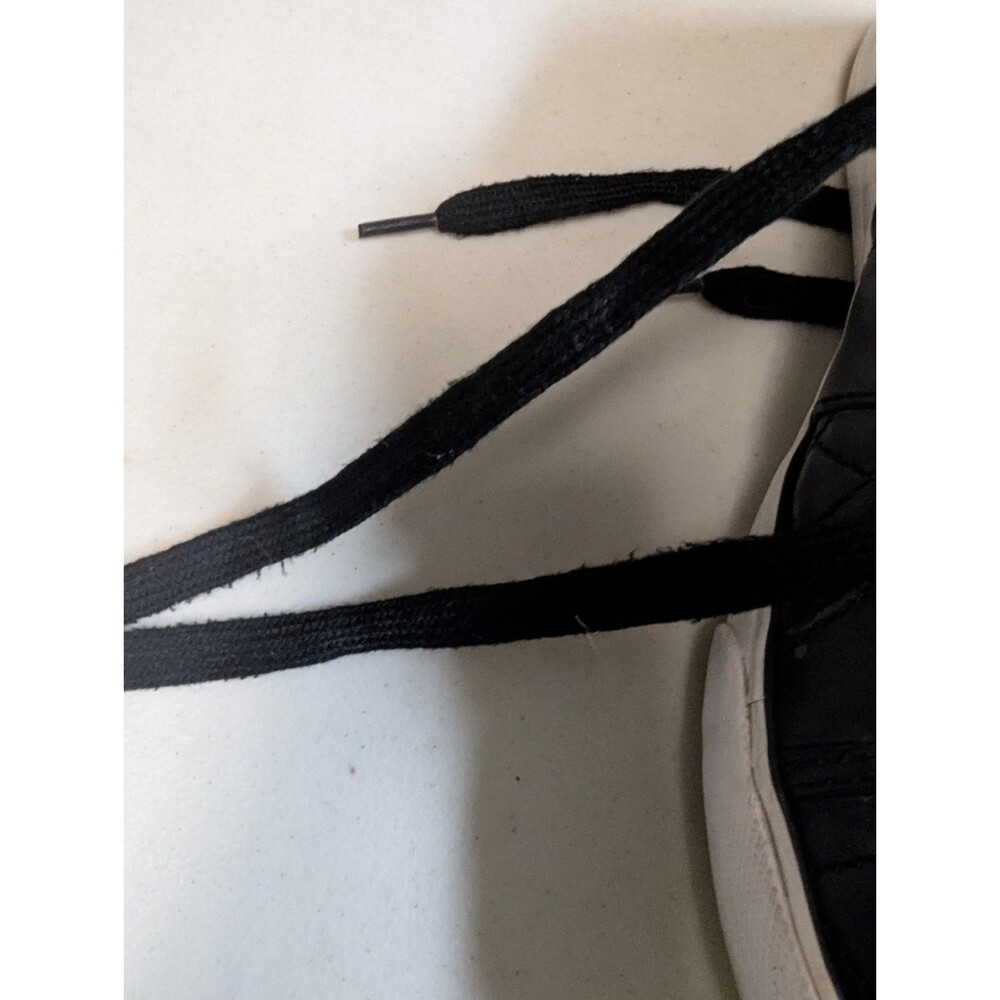 G by GUESS Backer Black Quilted Sneakers Gold Hardware Faux Leather Low Top 7M - Picture 8 of 13